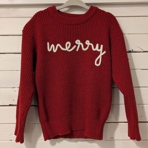 Red Merry Knit Sweater Unisex
